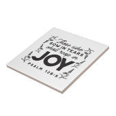 Carreau Psaume 126:5 Typographie des Écritures – Moisson d (Côté)