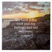 Carreau Psaume 18:2, verset Écriture (Devant)