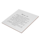 Carreau Psaume 23 Écriture Simple Elégant Noir & Blanc (Côté)