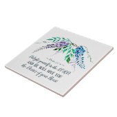 Carreau Psaume 37:4 Plaisir dans le Seigneur, Floral (Côté)