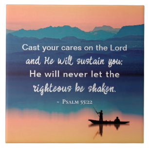 Carreau Psaume 55:22 Posez vos soucis à l'Éternel