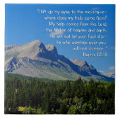 Carreau Psaumes 121:1-3 Inspirationnel (Devant)