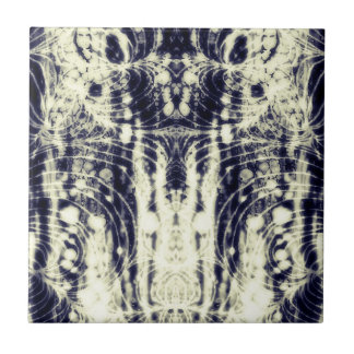 Carreau psychedelic abstract art black and white