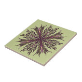 Carreau Psychedelic Eye Plant - Surreal Botanical Mandala (Côté)