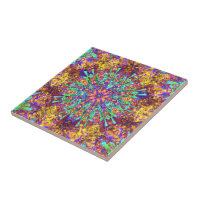 Psychedelic Mandala Trippy Hippie Color Splash