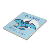 Carreau Pterodactyl Dinosaur C'est un Baby shower garçon (Côté)