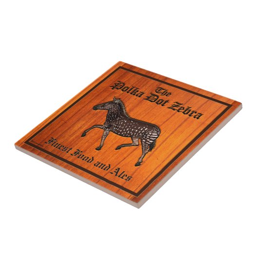Carreau Pub anglais Polka Dot Zebra (Côté)