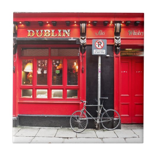 Carreau Pub rouge de Dublin (Devant)