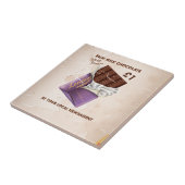 Carreau Publicité vintage au chocolat après la guerre (Côté)