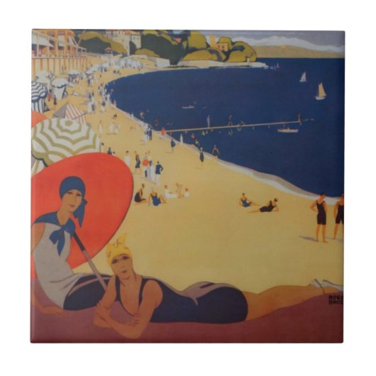 Carreau Publicité vintage de voyage (Devant)