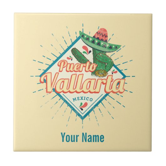 Carreau Puerto Vallarta Jalisco Mexique danse cactus (Devant)