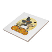 Carreau Pug qui dab Halloween (Côté)