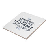 Carreau Puissance du silence - Citation inspirante (Côté)