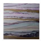 Carreau Purple Agate Moderne Du Milieu Du Siècle<br><div class="desc">Ces magnifiques tons de bijoux apportent une touche de romantisme moderne à n'importe quelle maison. Ils font de grands accents de tuiles ou de tuiles de fond,  Cette conception d'encre vient d'un tableau original que j'ai créé en 2021.</div>