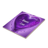 Carreau Purple Ceramic Love Forever Tile (Côté)