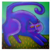 Carreau Purple Chat Abstrait peinture numérique (Devant)