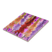 Carreau Purple Et Peach Hollyhocks, (Côté)