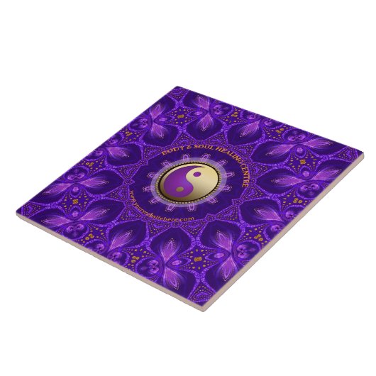 Carreau Purple or rose énergie guérir Mandala (Côté)