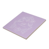 Carreau Purple Victorian Monogram Wedding Ceramic Tile (Côté)