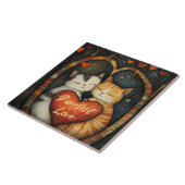 Carreau Purrfect Love A Cosy Cat Embrasser Artwork (Côté)