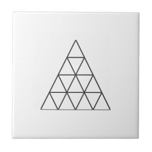 Carreau Pyramide minimaliste croquis gris blanc