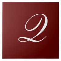 Q Monogramme Blanc initial sur Maroon