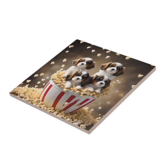 Carreau Quads Cavalier Espagnol Chipies Dans Le Popcorn, (Côté)