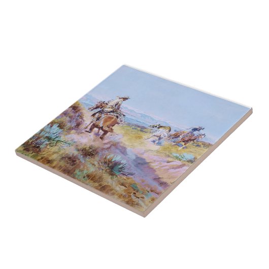 Carreau "Quand les vaches étaient sauvages" par Charles M (Côté)