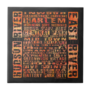 Carreau Quartiers de NYC Orange