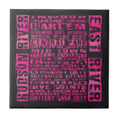 Carreau Quartiers NYC Hot Rose (Devant)