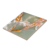 Carreau Quartz de vert sauge avec les veines rouillées (Côté)