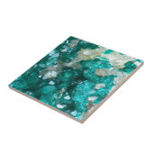 Carreau Quartz turquoise de sucre candi (Côté)