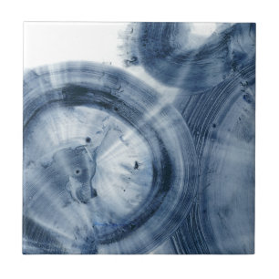 Carreau Quasars - cercles bleus noirs d'encre