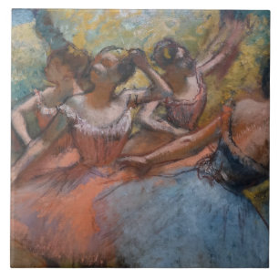 Carreau Quatre Ballerinas sur scène (Ballet) (par Edgar De
