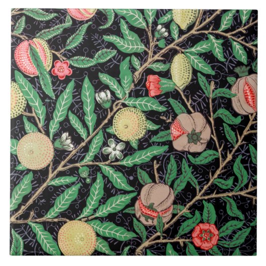 Carreau Quatre fruits, William Morris (Devant)