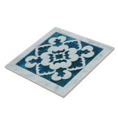 Carreau Quatrefoil marocain Abalone Shell et Marbre blanc (Côté)