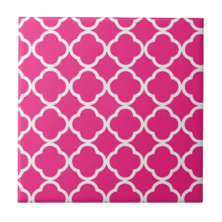 Carreau Quatrefoil rose clair