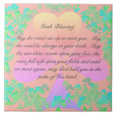 Carreau "Que la route se lève..." (Devant)