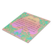 Carreau "Que la route se lève..." (Côté)