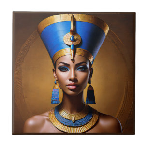 Carreau "Queen Nefertiti" Belle reine africaine antique