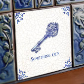 Carreau Quelque chose d'ancien | Style hollandais bleu de