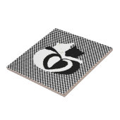 Carreau Queues CAT - amour noir blanc (Côté)