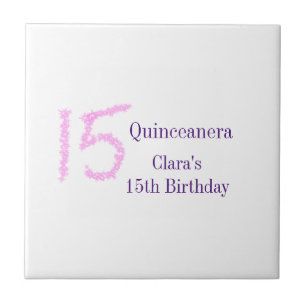 Carreau Quinceanera 15e anniversaire parties scintillant r
