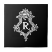Carreau R Monogramme initial (Devant)