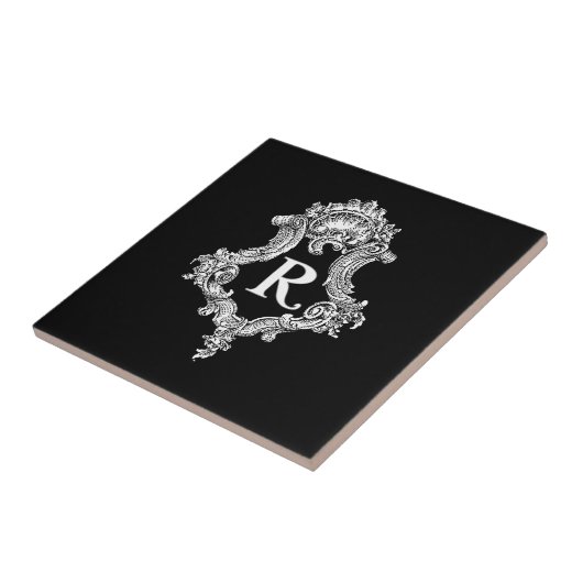 Carreau R Monogramme initial (Côté)