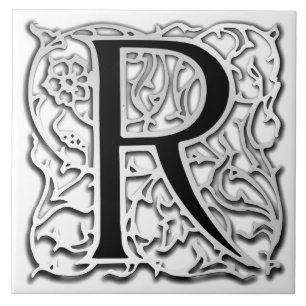 Carreau R Monogramme "Silver Besque" Carrelage en céramiqu