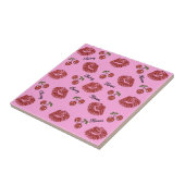 Carreau RAB Rockabilly Baisers de Cerise sur Rose (Côté)