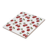 Carreau RAB Rockabilly très cerise cerises sur blanc (Côté)