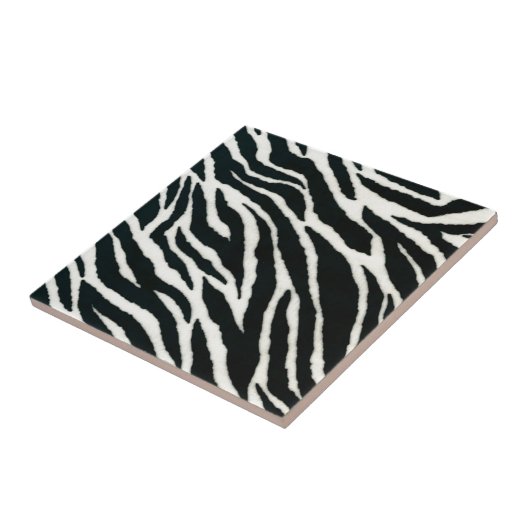 Carreau RAB Rockabilly Zebra Imprimer noir et blanc (Côté)