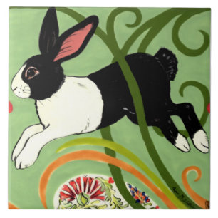 Carreau Rabbit néerlandais sur Carrelage design Art Déco V